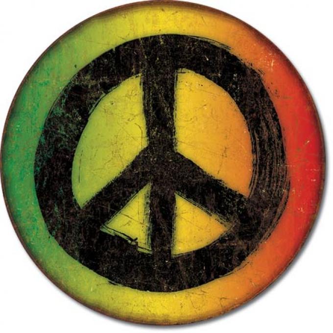 Tin Sign, Rasta Peace Sign