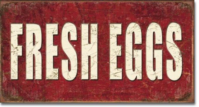 Tin Sign, Fresh Eggs