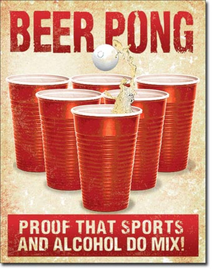 Tin Sign, Beer Pong