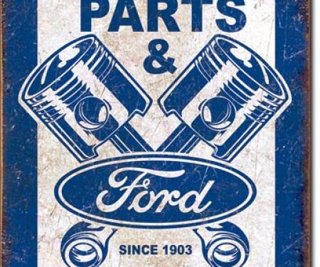 Tin Sign, Ford Service - Pistons