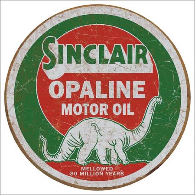 Tin Sign, Sinclair Opaline Round