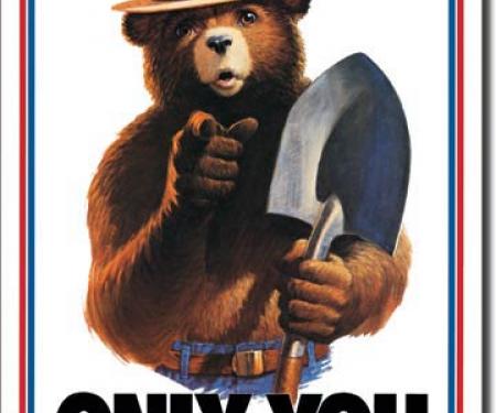 Tin Sign, Smokey Bear - Only You