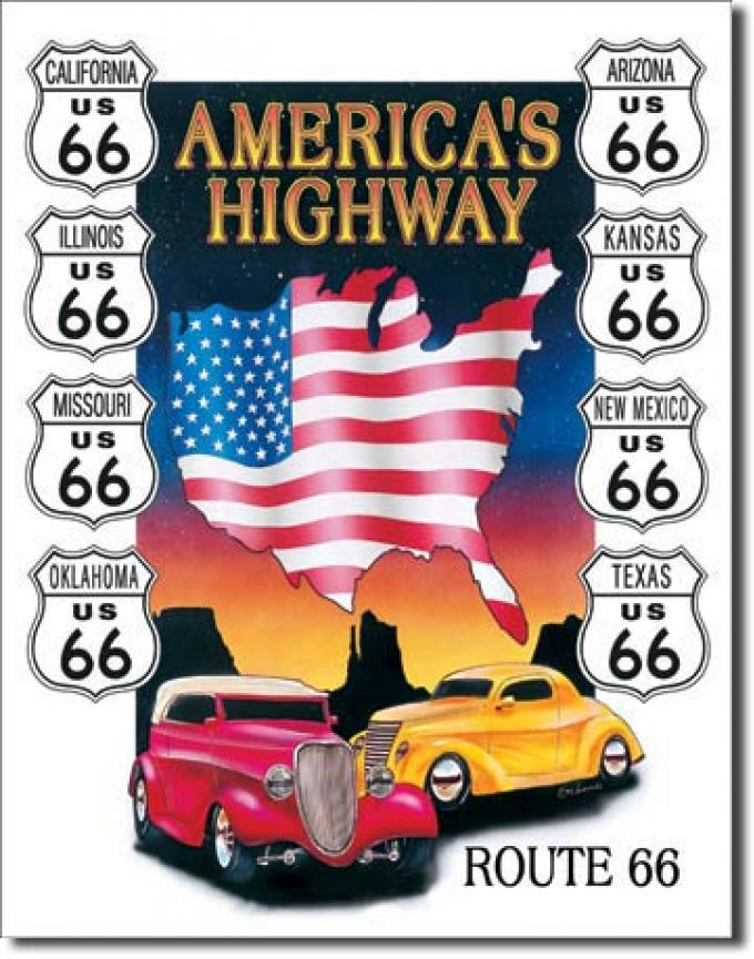 Tin Sign, America's Highway