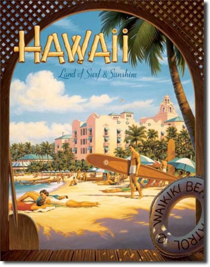 Tin Sign, Erickson - Hawaii Sun and Surf