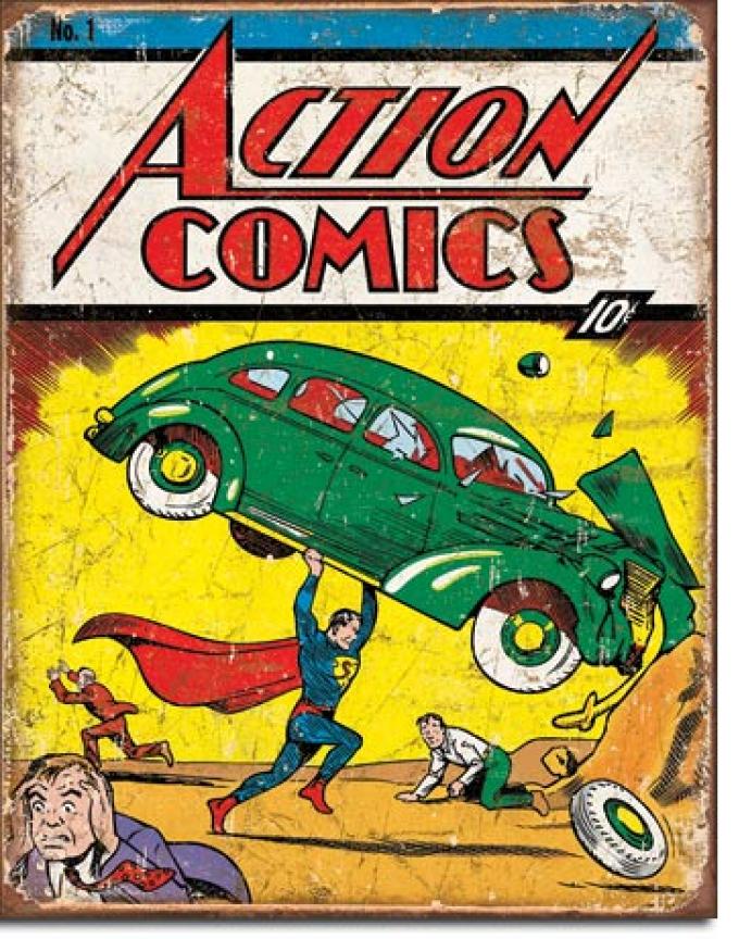 Tin Sign, Action Comics No1 Cover