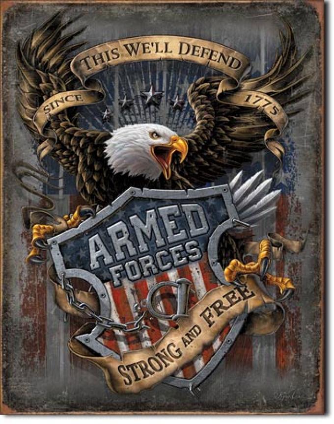 Tin Sign, Armed Forces - since 1775