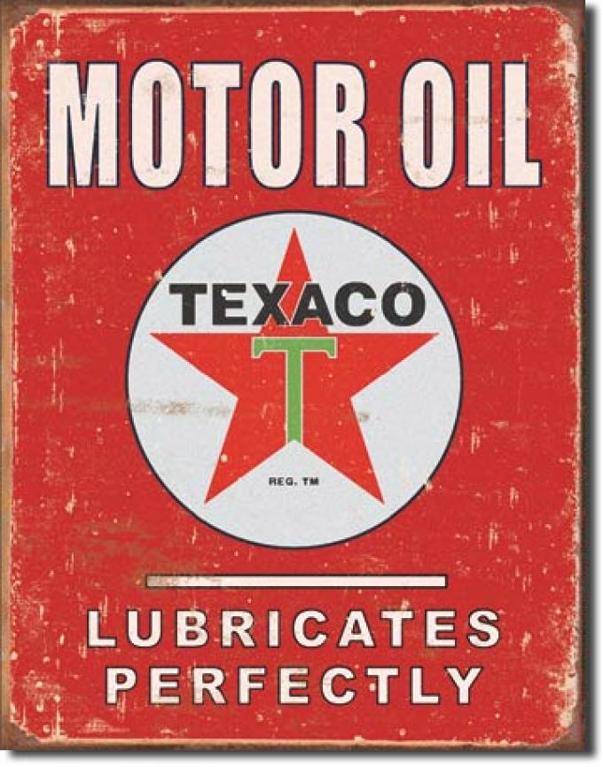 Tin Sign, Texaco - Lubricates Perfectly