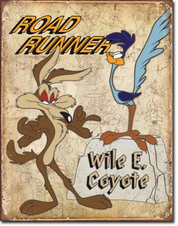 Tin Sign, Road Runner & Wyle E Coyote
