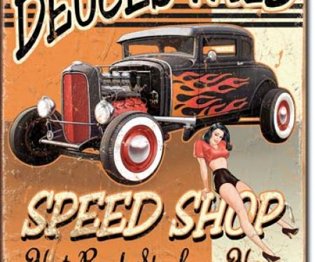 Tin Sign, Deuces Wild Speed Shop