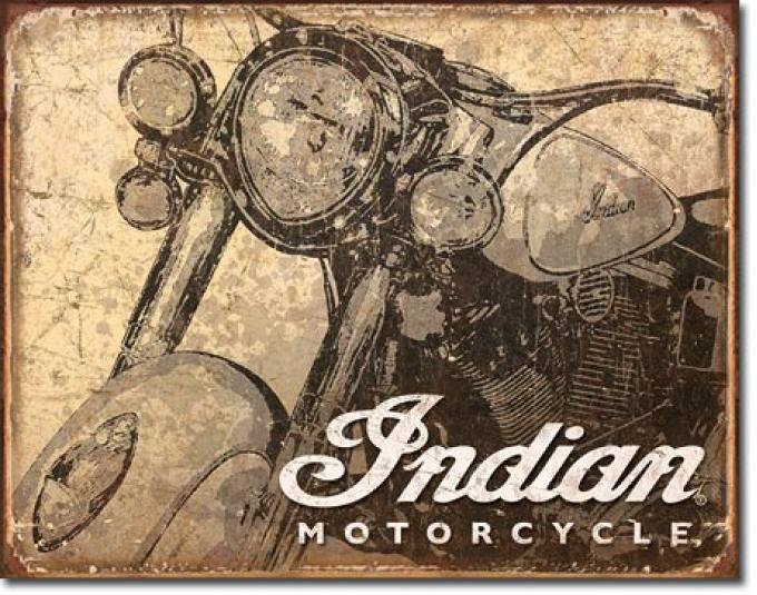 Tin Sign, Indian - Antiqued