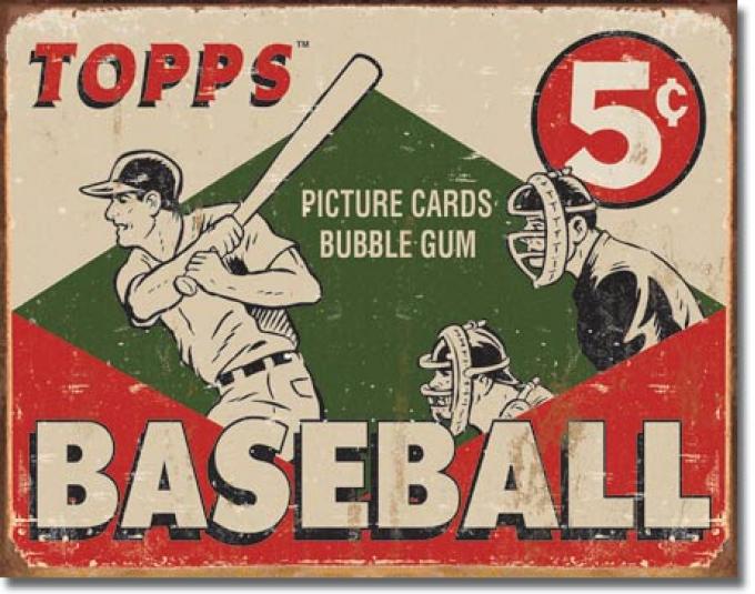Tin Sign, TOPPS - 1955 Baseball Box