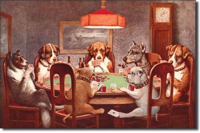 Tin Sign, 7 Dogs PLaying Poker