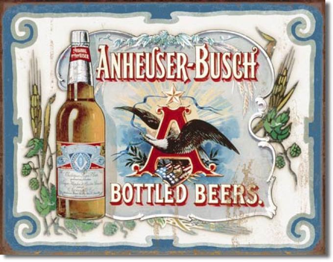 Tin Sign, Anheuser Busch - Bottled Beers