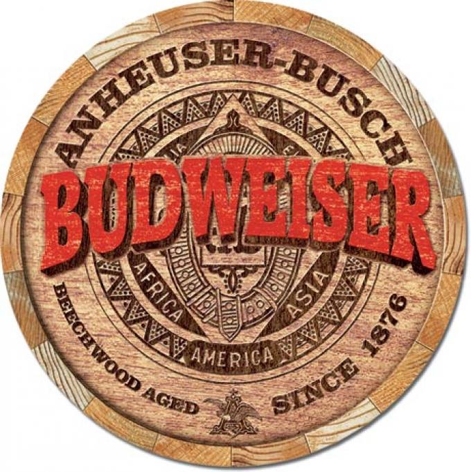 Tin Sign, Budweiser Barrel End