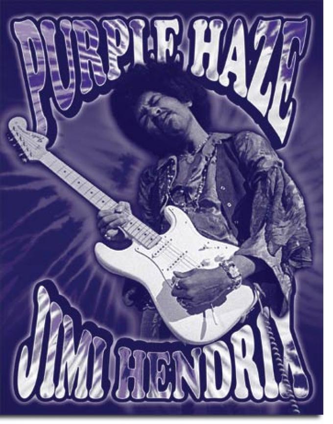 Tin Sign, Jimi Hendrix - Purple Haze