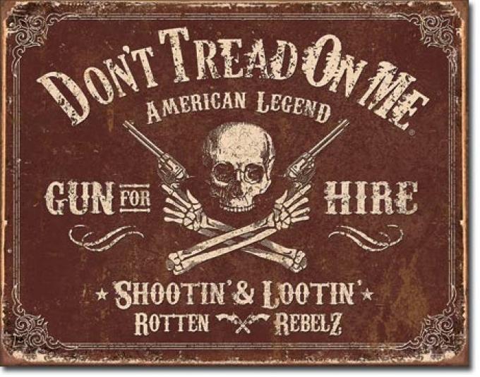 Tin Sign, DTOM - Gun for Hire