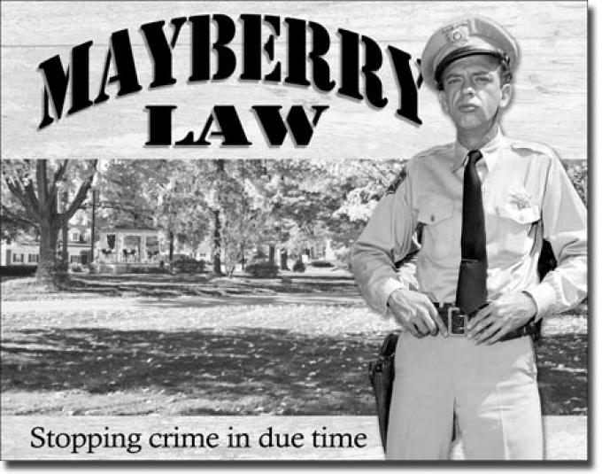 Tin Sign, FIFE - Mayberry Law