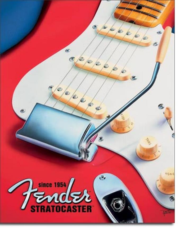 Tin Sign, Fender - Strat since 1954