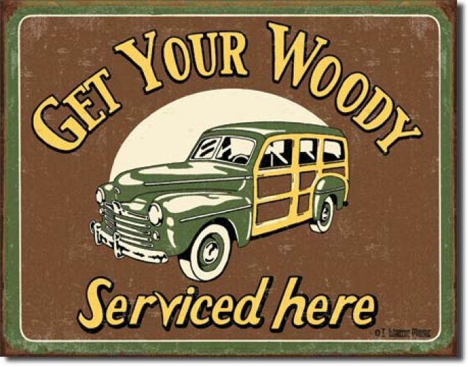 Tin Sign, Moore - Woody Service