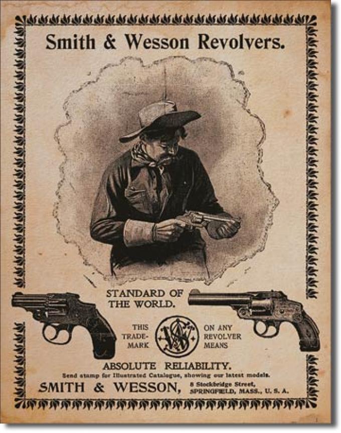 Tin Sign, S&W - Standard of the World