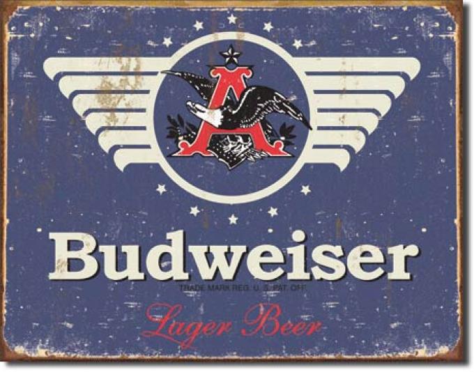 Tin Sign, Budweiser 1936 Logo