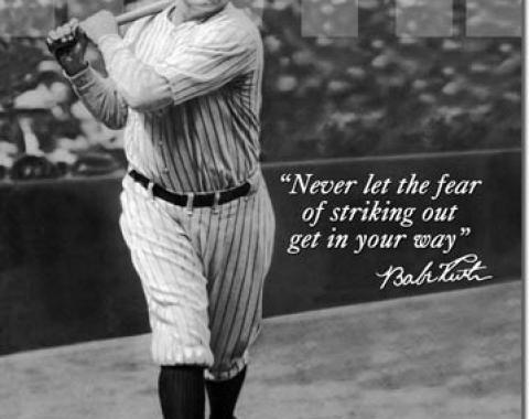 Tin Sign, Babe Ruth - No Fear