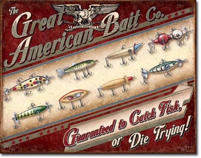 Tin Sign, Great American Bait Co.