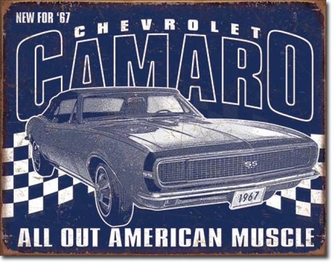 Tin Sign, Camaro - 1967 Muscle