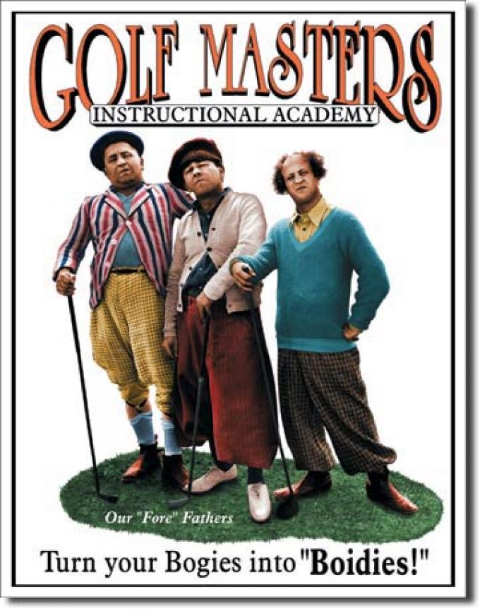Tin Sign, Stooges - Golf Masters