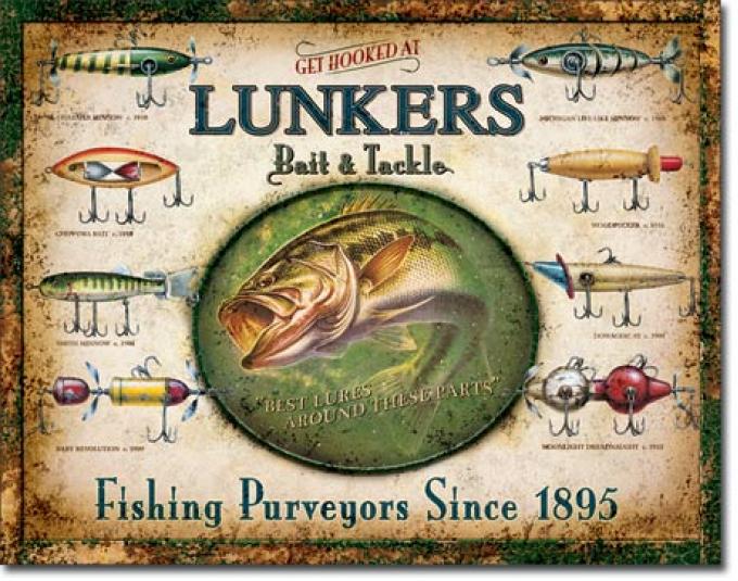 Tin Sign, Lunker's Lures