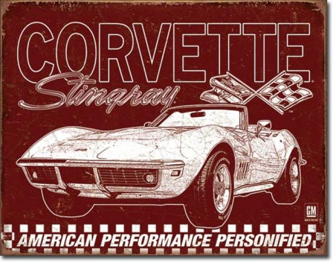 Tin Sign, Corvette - 69 StingRay