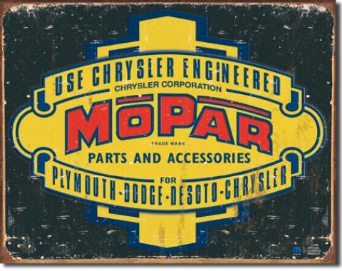 Tin Sign, Mopar Logo '37 - '47