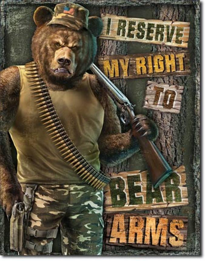 Tin Sign, Right to Bear Arms
