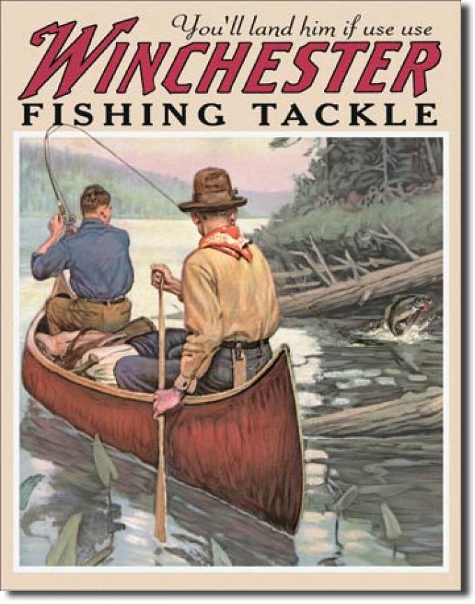 Tin Sign, Win - Fishing Tackle