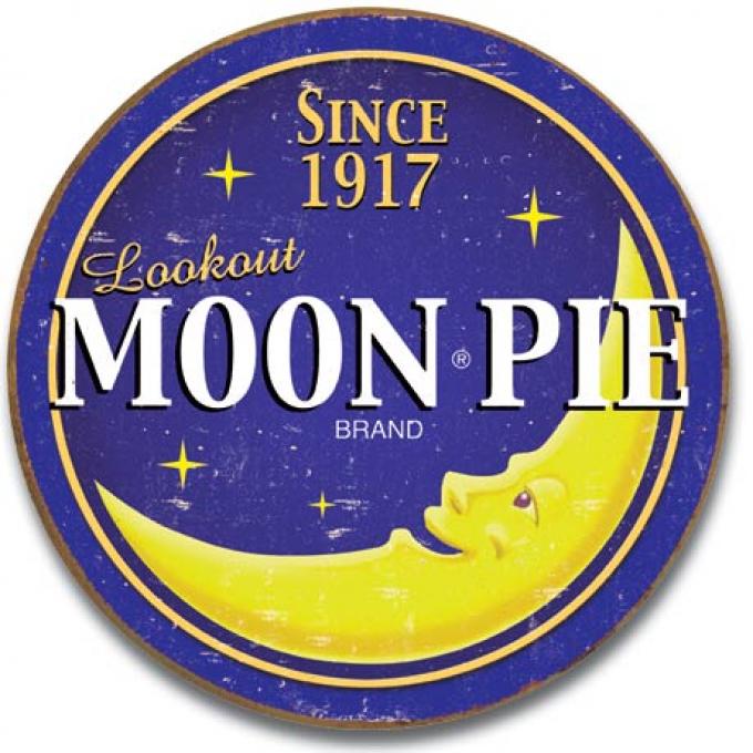 Tin Sign, Moon Pie - Round Logo