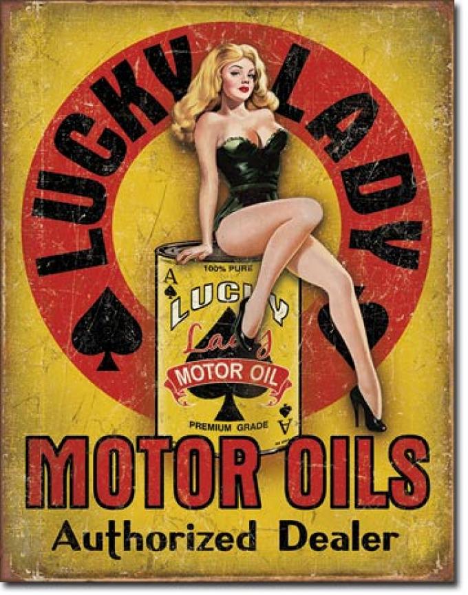 Tin Sign, Lucky Lady Motor Oil