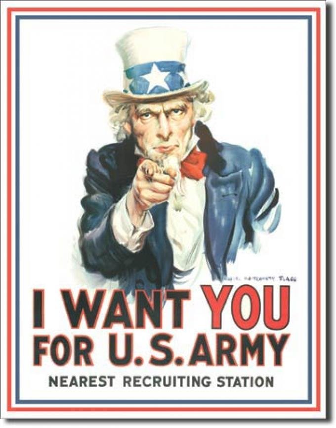 Tin Sign, Uncle Sam I Want You