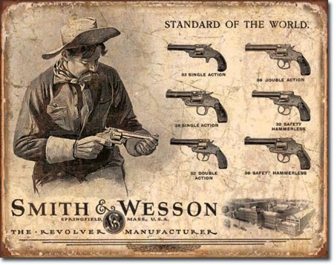 Tin Sign, S&W Revolver Manufacturer
