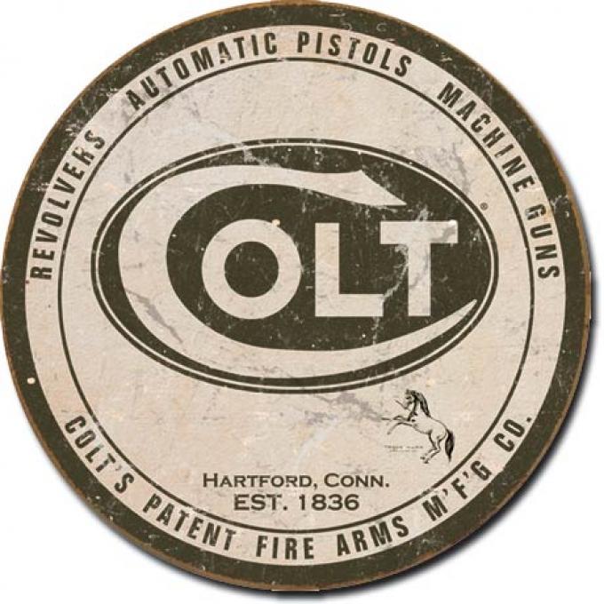 Tin Sign, Colt - Round Logo