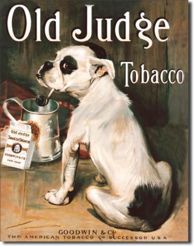 Tin Sign, Old Judge Tobacco