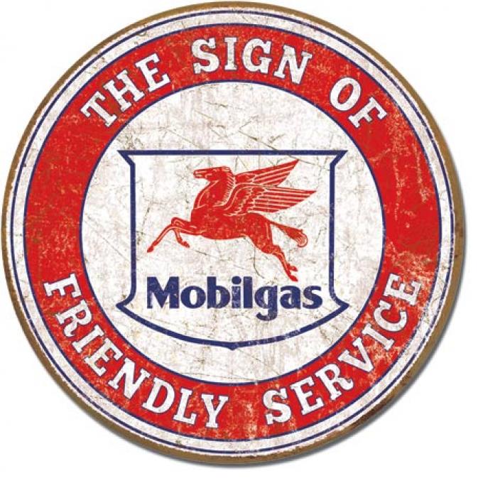 Tin Sign, Mobil - Friendly Service