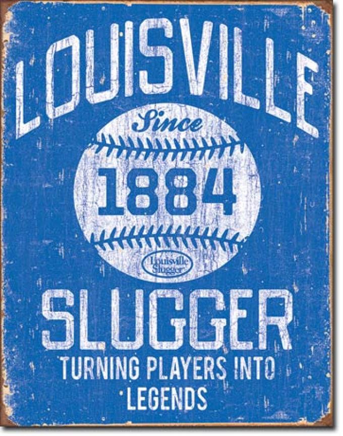 Tin Sign, Louisville Slugger - Blue