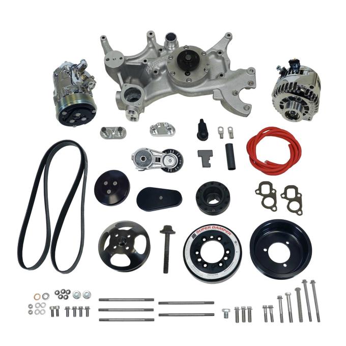 Vintage Air Front Runner™ Drive System GM LT1 Dry-Sump Black/Chrome without Power Steering 175052