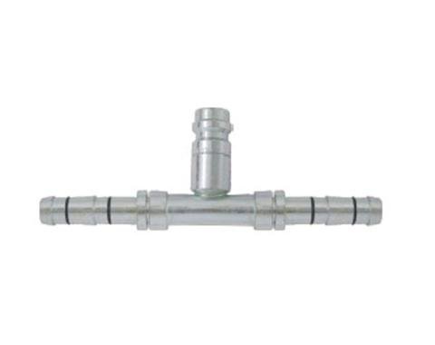 Vintage Air NO 6 Hose Fitting - Straight Splice with 134a Service Port 347560-VUR