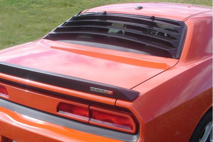 Challenger Rear Window Louver, Silver Aluminum, 2008-2015