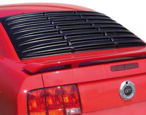 Mustang Rear Window Louver, Black ABS Textured, 2005-2014