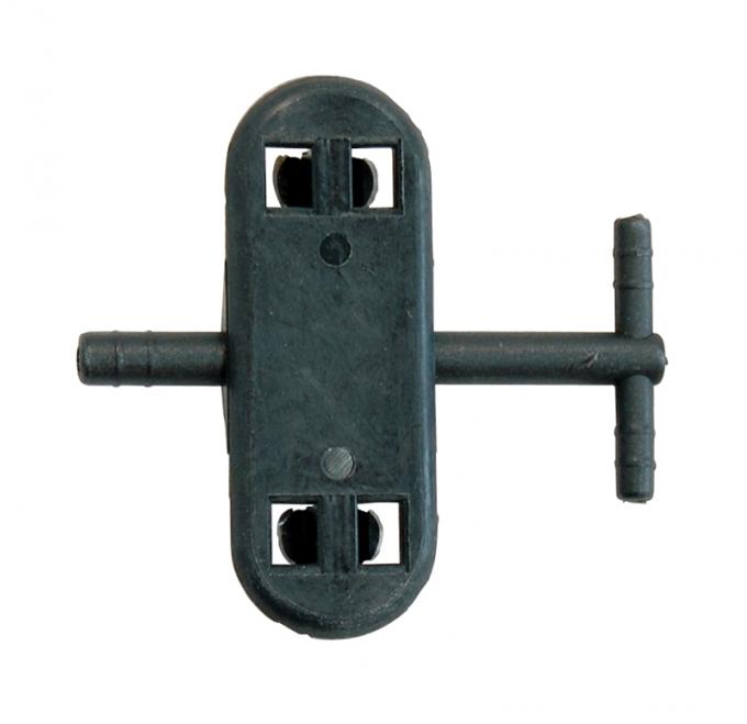 AMD Washer Hose T Connector (Black), 70-74 E-Body; 71-74 B-Body F-077B