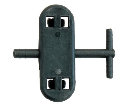 AMD Washer Hose T Connector (Black), 70-74 E-Body; 71-74 B-Body F-077B