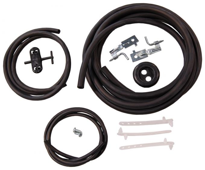 AMD Windshield Washer Hose Kit, 70-74 Dodge Plymouth E-Body w/ Manual Pump & Steel Hood F-WWK6