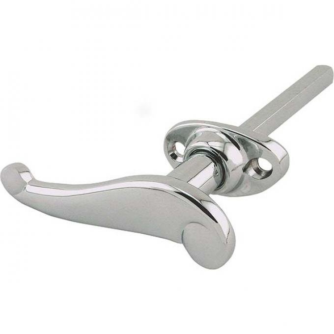 Model A Ford Outside Door Handle - Non-Locking - Chrome - Victoria & Fordor & Late 1929-31 Cabriolet Except Slant Windshield - Right Front Or Left Rea